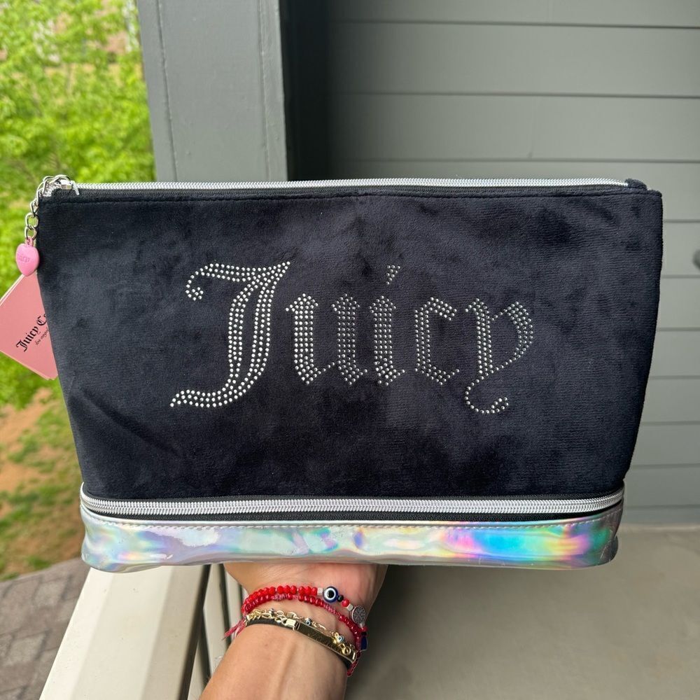 Bling & holographic Jumbo Juicy couture Cosmetics bag